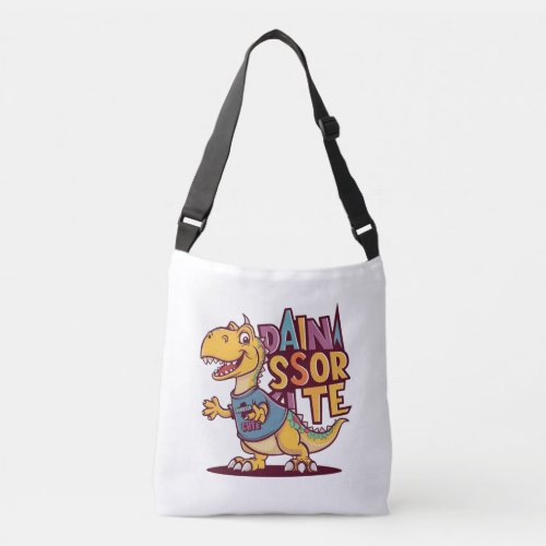 Lively and whimsical vector illustration of a chil crossbody bag