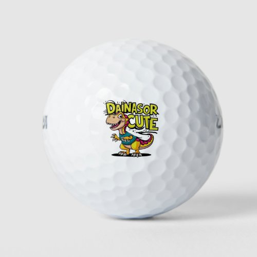 Lively and whimsical vector illustration of a chil golf balls