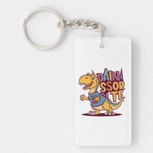 Lively and whimsical vector illustration of a chil keychain