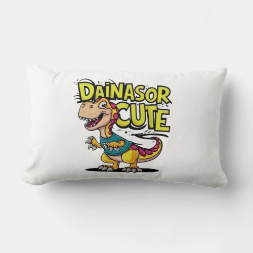 Lively and whimsical vector illustration of a chil lumbar pillow