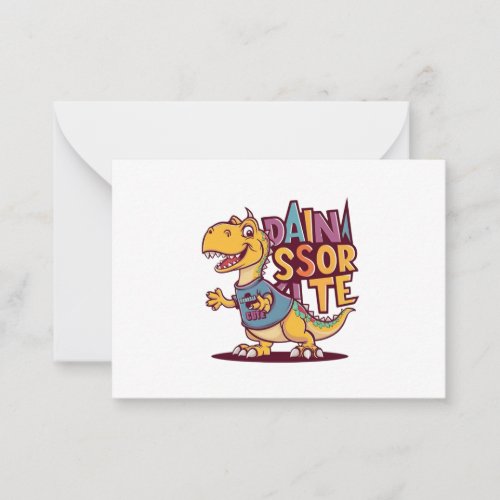 Lively and whimsical vector illustration of a chil note card