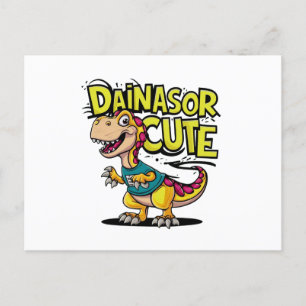 Lively and whimsical vector illustration of a chil postcard