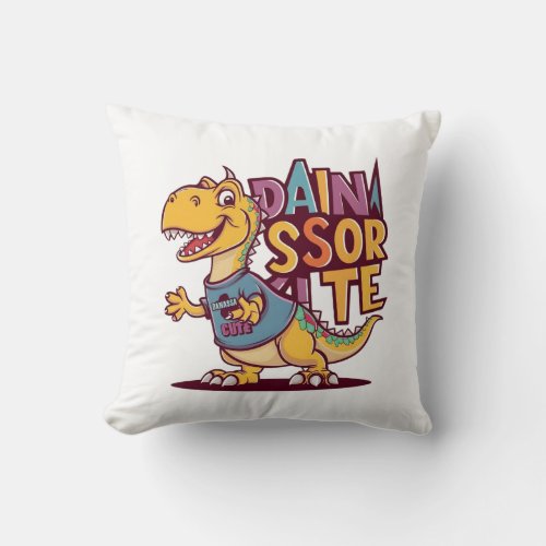 Lively and whimsical vector illustration of a chil throw pillow