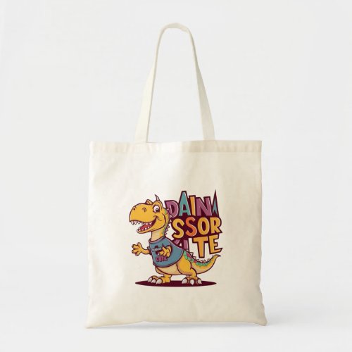 Lively and whimsical vector illustration of a chil tote bag