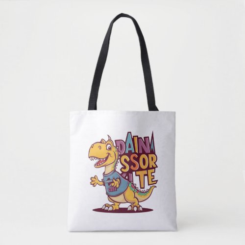 Lively and whimsical vector illustration of a chil tote bag