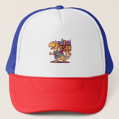 Lively and whimsical vector illustration of a chil trucker hat