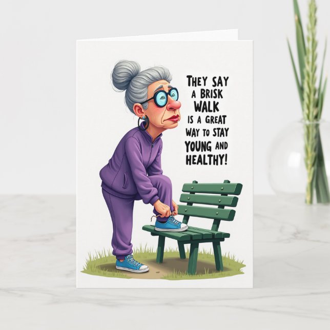 Lively Birthday Lady Card (Front)