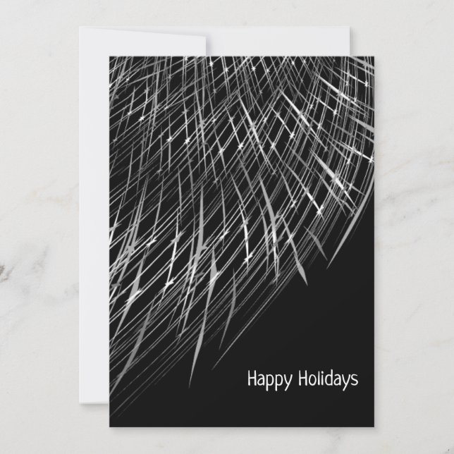 Lively Black and White Easy Favorite Season Holiday Card (Front)