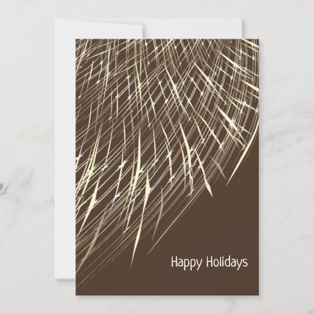 Lively Brown and White Easy Favorite Season Holiday Card (Front)