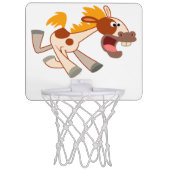 Lively Cartoon Pinto Horse Basketball Hoop (Front)