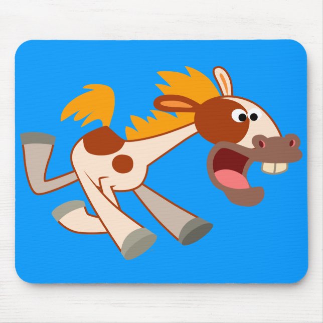 Lively Cartoon Pinto Horse Mousepad (Front)