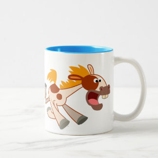 Lively Cartoon Pinto Horse Mug
