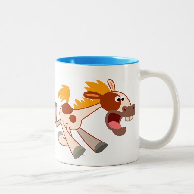 Lively Cartoon Pinto Horse Mug (Right)