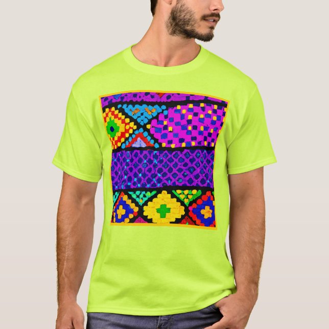 Lively Color Pattern T-Shirt (Front)