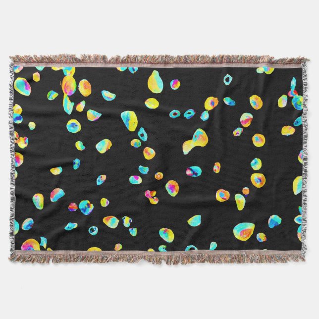 Lively Color Pattern Throw Blanket (Front)