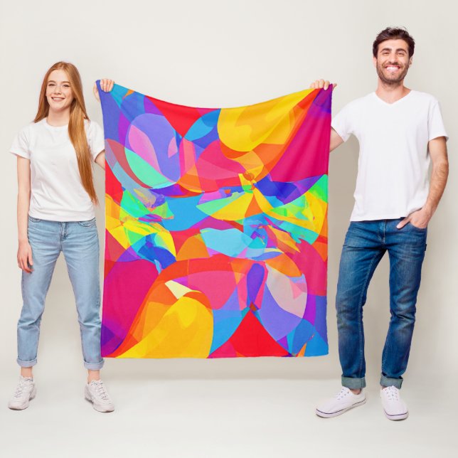 Lively Colorful Pattern Magic Fleece Blanket (In Situ)