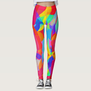 Lively Colorful Pattern Magic Leggings