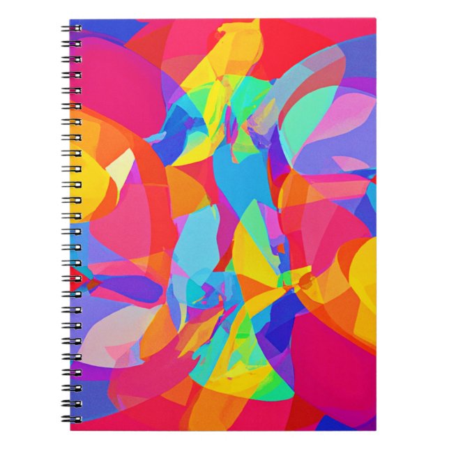 Lively Colorful Pattern Magic Notebook (Front)