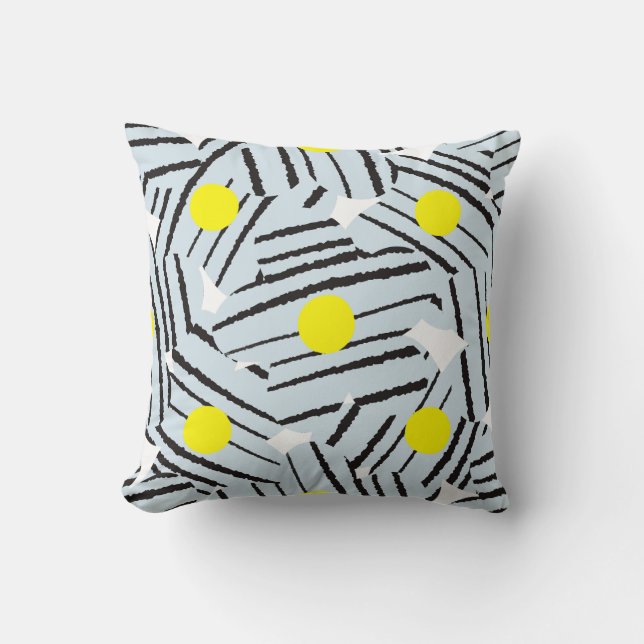 Lively Garden Fiesta Throw Pillow (Front)