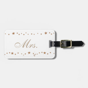 Lively Gold Stars Mrs Luggage Tags