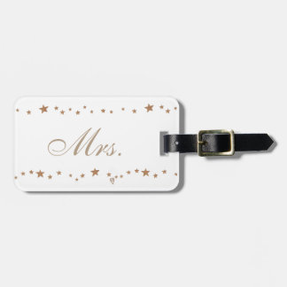 Lively Gold Stars Mrs Luggage Tags