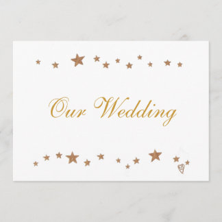 Lively Gold Stars Our Wedding Invitations