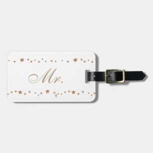 Lively Gold Stars Personalized Luggage Tags