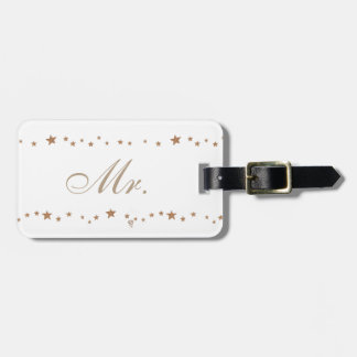 Lively Gold Stars Personalized Luggage Tags