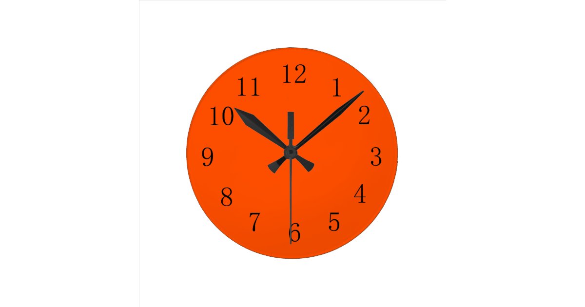 Lively International Orange Kitchen Wall Clock
