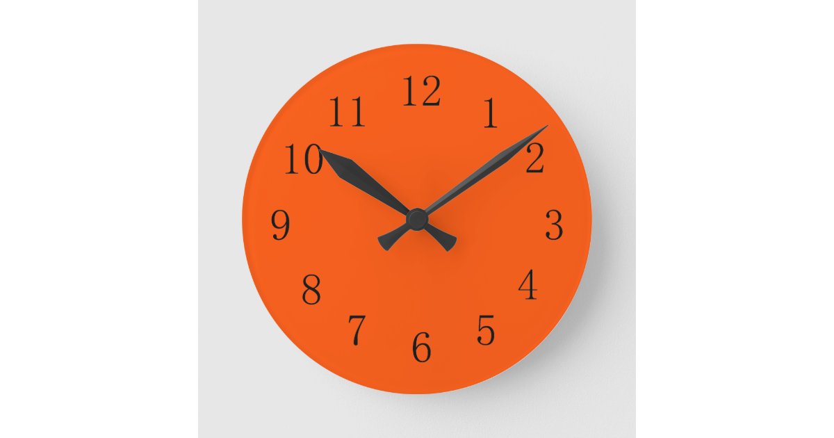 Lively International Orange Kitchen Wall Clock Zazzle
