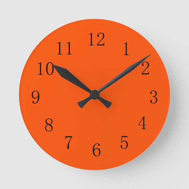 Lively International Orange Kitchen Wall Clock (Front)