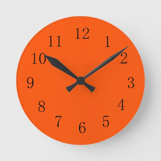 Lively International Orange Kitchen Wall Clock Zazzle