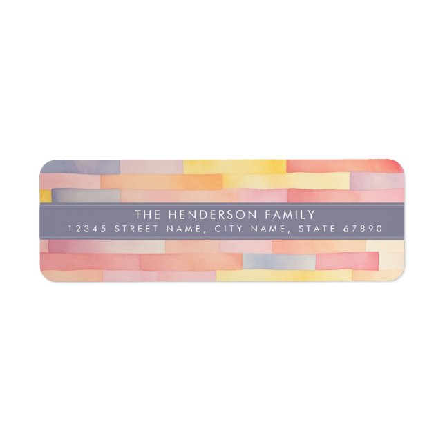 Lively Lines Background Return Address Labels (Front)