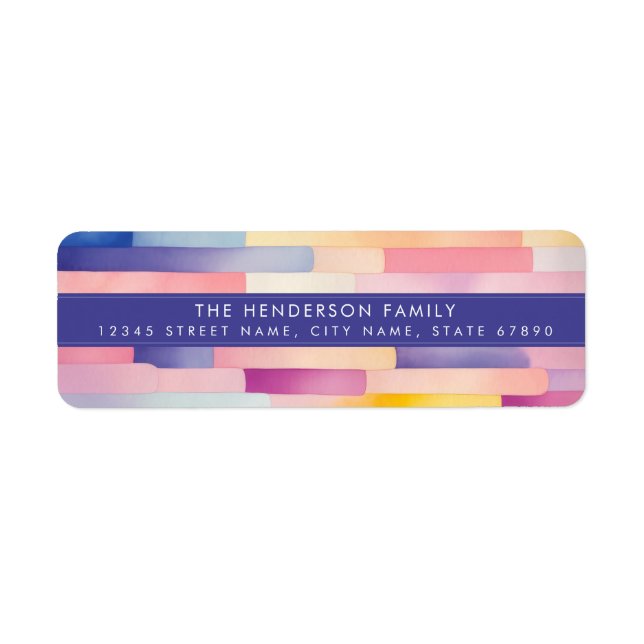 Lively Lines Background Return Address Labels (Front)