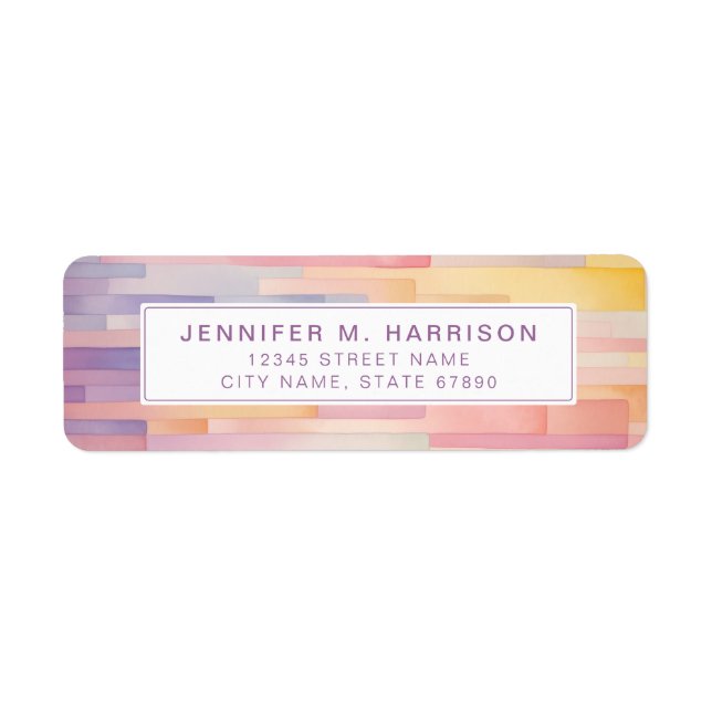 Lively Lines Background Return Address Labels (Front)