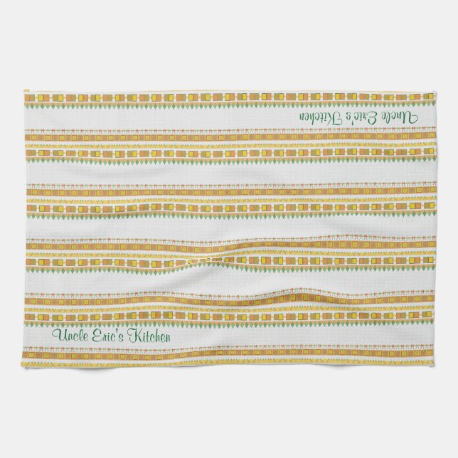 Lively Pattern Uncle's Kitchen Towel (Horizontal)