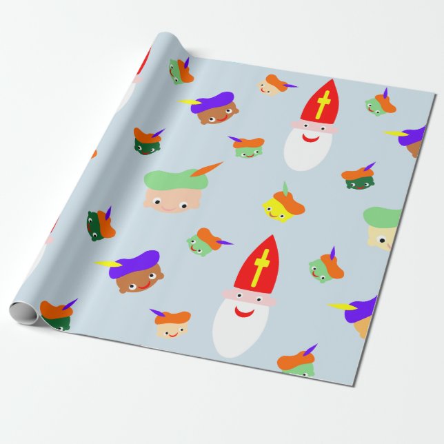Lively Saint Nicholas package paper (Unrolled)
