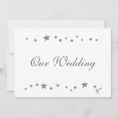 Silver Stars, Our Wedding, Invitations, Custom