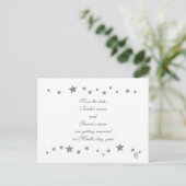 Lively silver stars border Wedding Save the date Announcement Postcard (Standing Front)