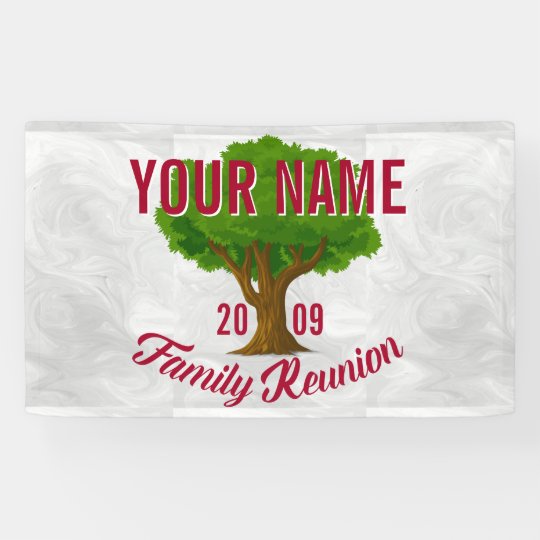 Lively Tree Personalized Family Reunion Banner Zazzle com