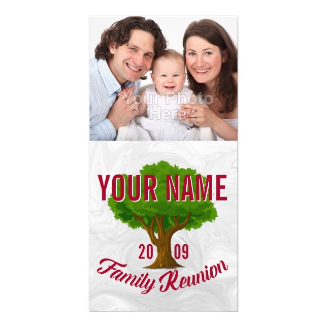 Lively Tree Personalized Family Reunion Card (Front)