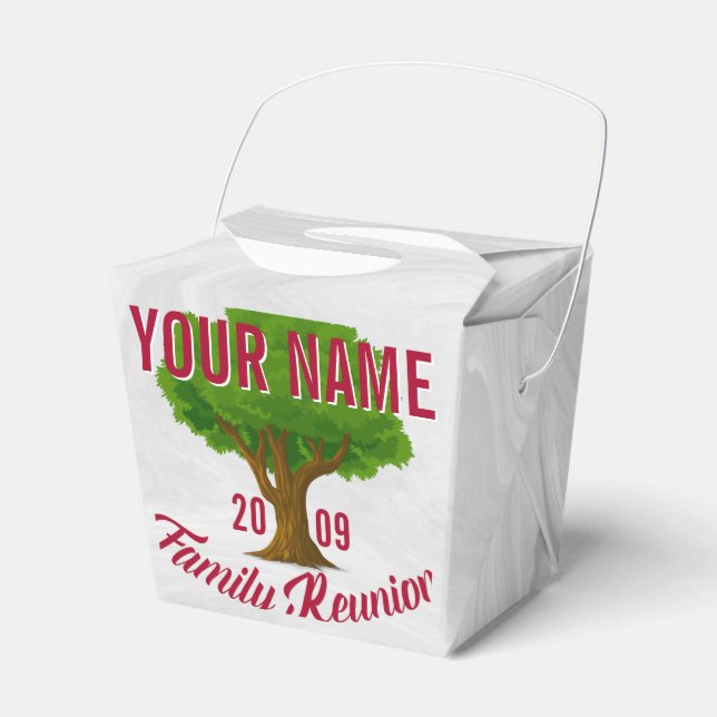 Lively Tree Personalized Family Reunion Favor Boxes (Front Side)