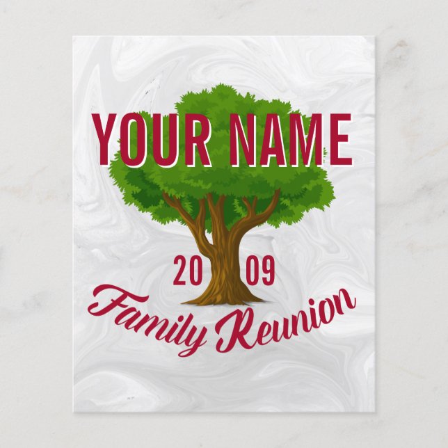 Lively Tree Personalized Family Reunion Flyer (Front)