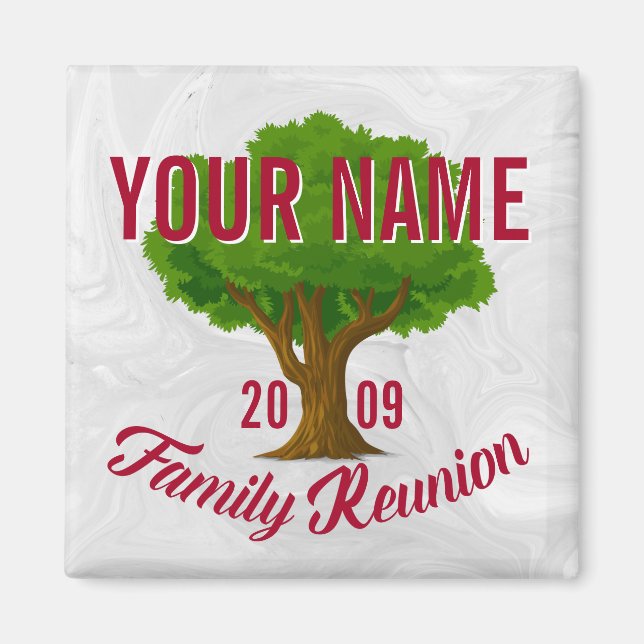 Lively Tree Personalized Family Reunion Magnet (Front)
