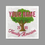 Lively Tree Personalized Family Reunion Napkins