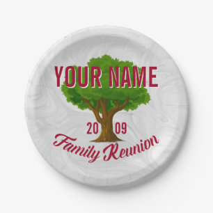 Lively Tree Personalized Family Reunion Paper Plates