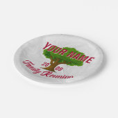 Lively Tree Personalized Family Reunion Paper Plates (Angled)