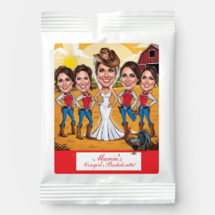 Lively Western Caricatures Bridal Event Margarita Drink Mix