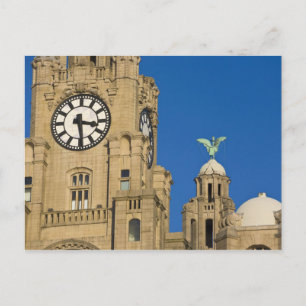 Liver Building, Liverpool, Merseyside, England Postcard