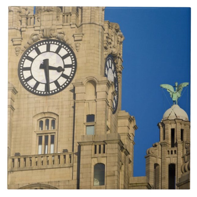 Liver Building, Liverpool, Merseyside, England Tile (Front)